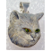 Zilveren Kettinghanger Small Grey Cat